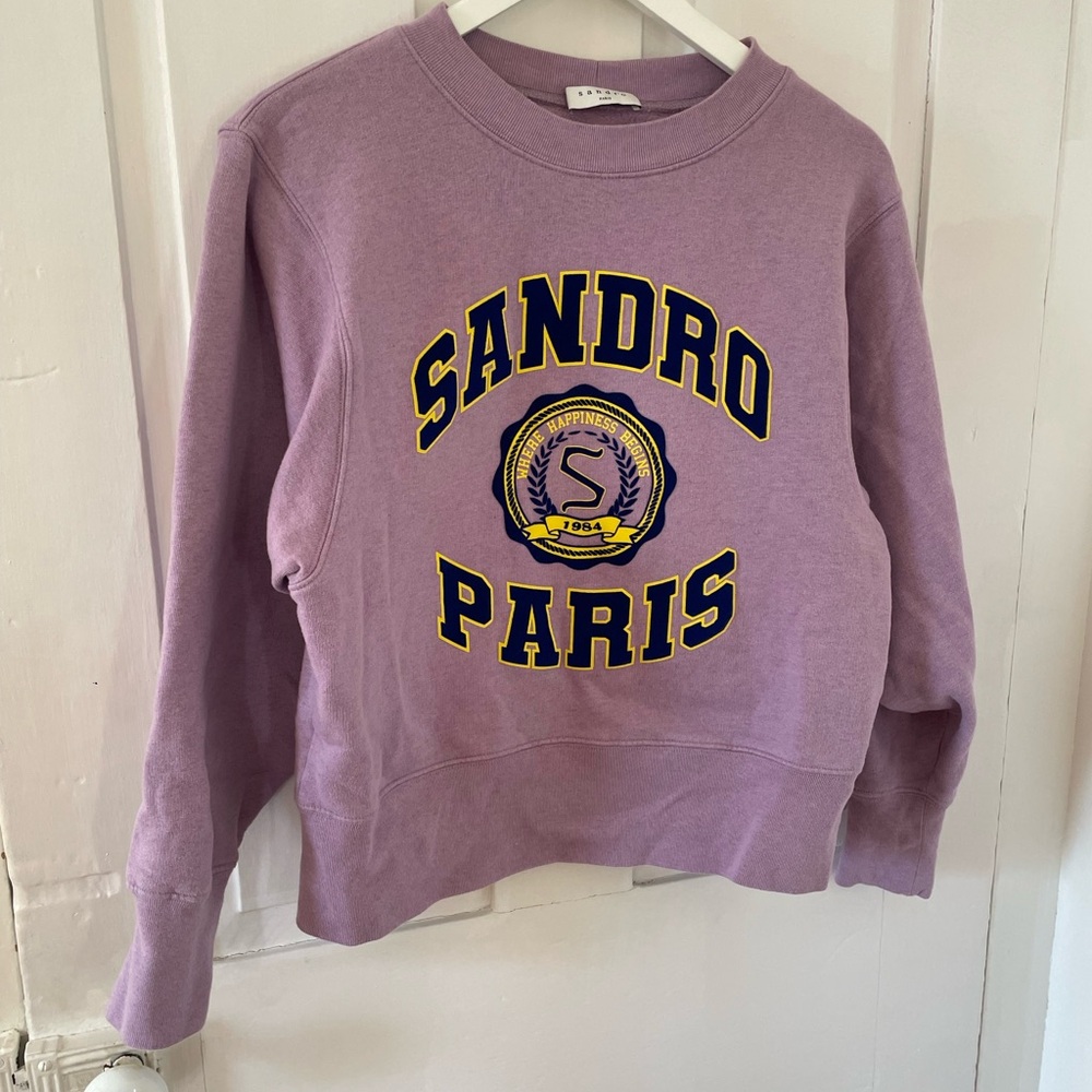 Sandro Lavender Crewneck Top